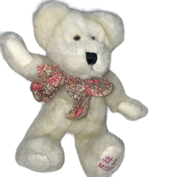 Boyds Bears Plush Teddy #1 Mom Felicity Hugs Jointed Floral Bow Mothers Day 10” - Picture 4 of 10